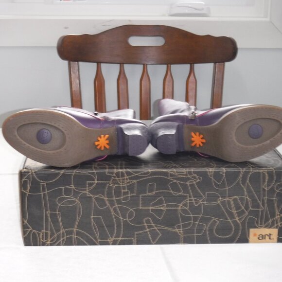 Art Gaucho Ceraza Harlem heeled leather boot in plum crazy and Fushia size EU 40 - Picture 12 of 16